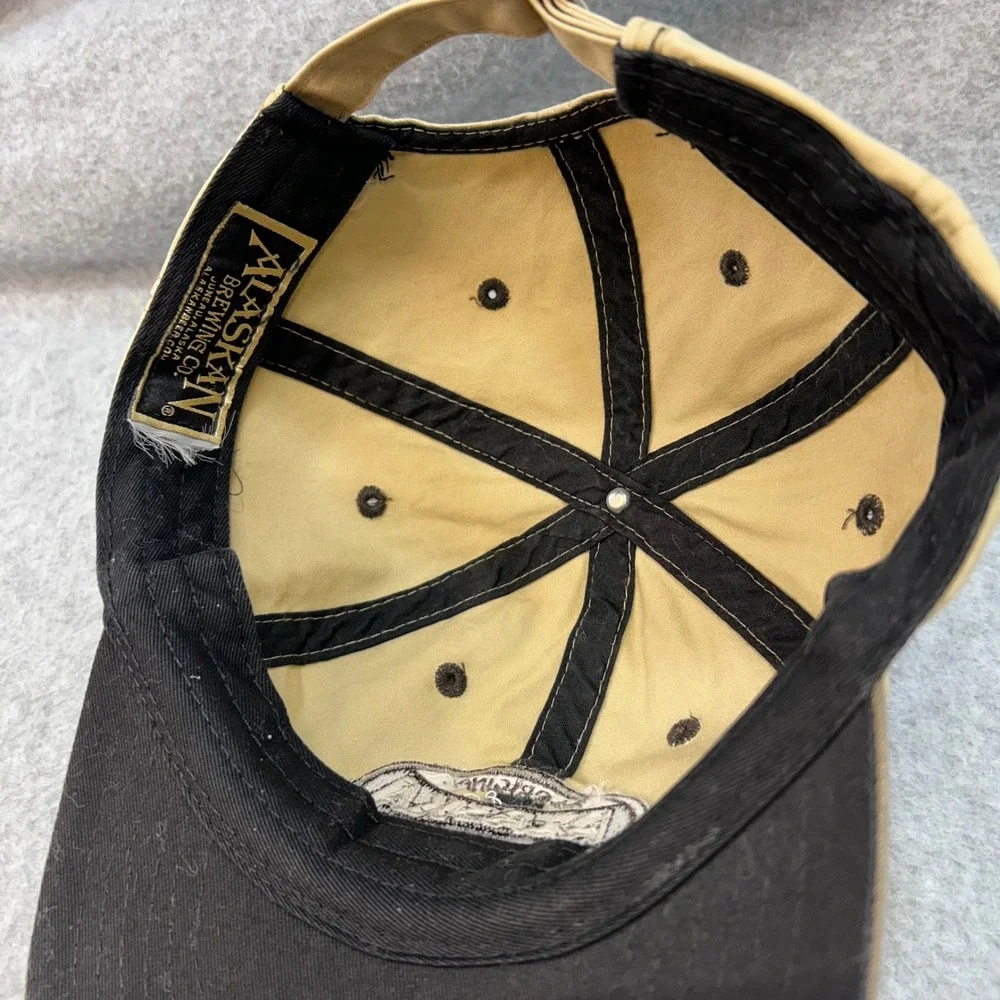 Alaska Authentic Brand Mens Tan Alaskan Brewing Co Baseball Hat Adjustable OSFM